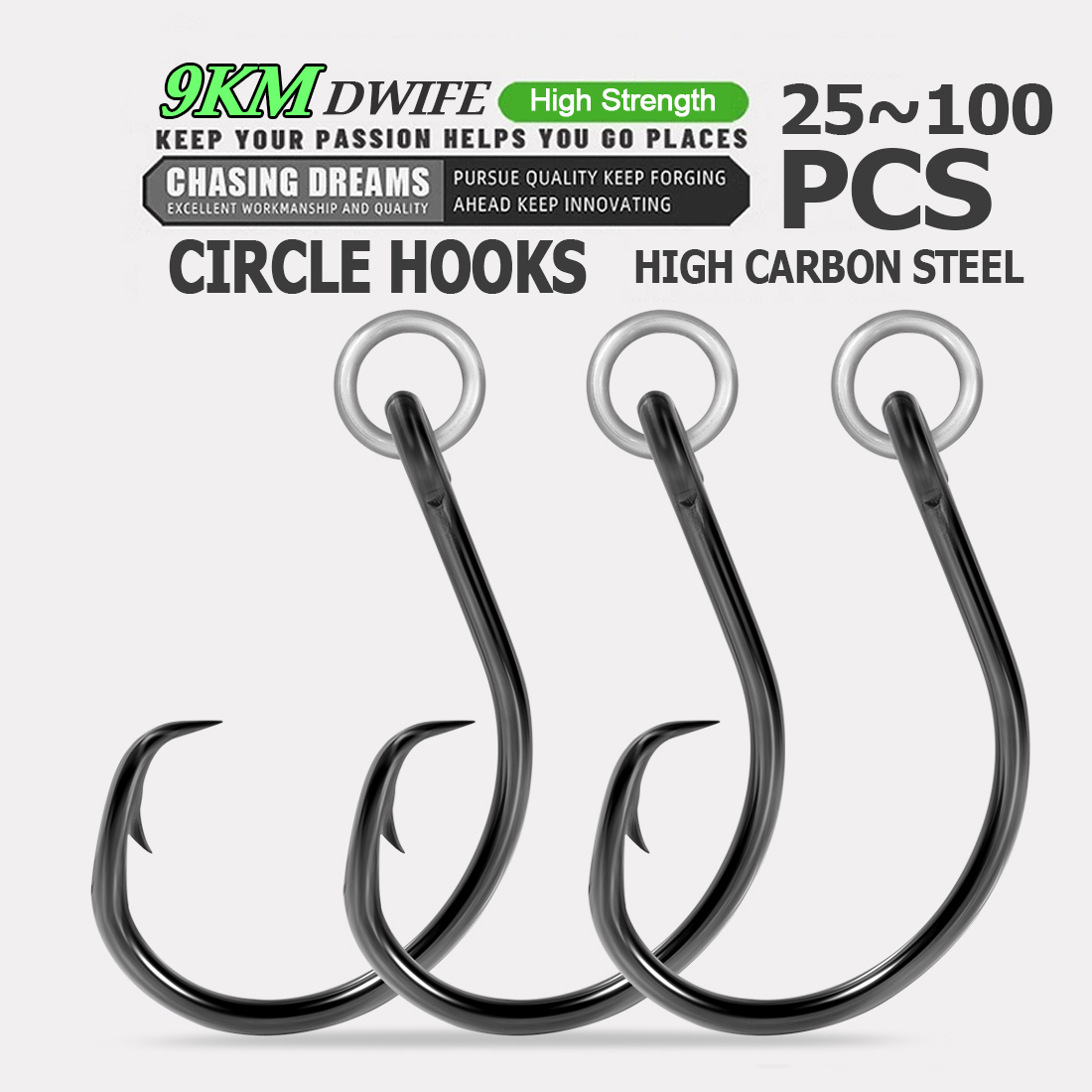 Fishing Hook Circle - Ganchos circulares de 9 km para