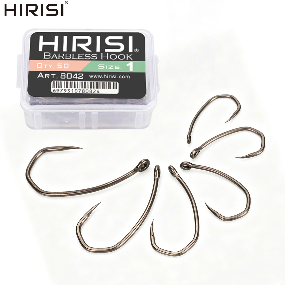 Fishing Hook Barbless - Hirisi 8042 100 Peças Anzóis de