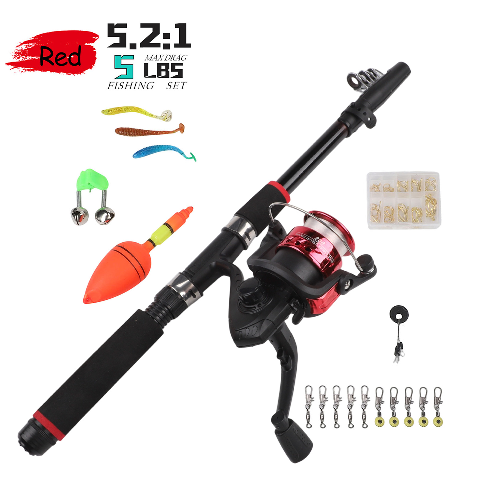Fishing Hook Box - Conjunto de vara de pesca vara
