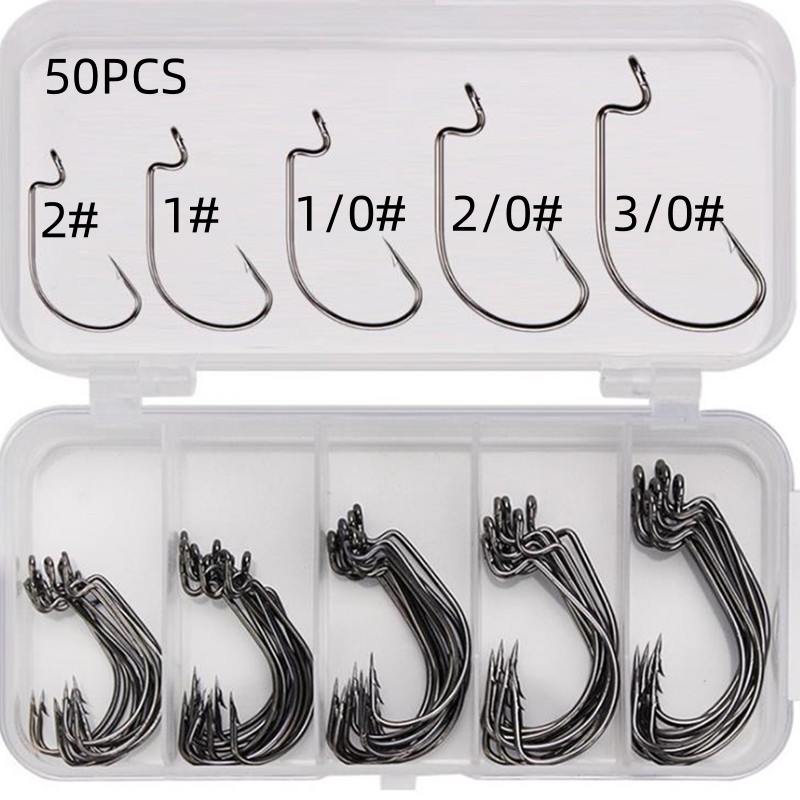 Fishing Hook Box - Caixa com 50 Anzóis de Pesca