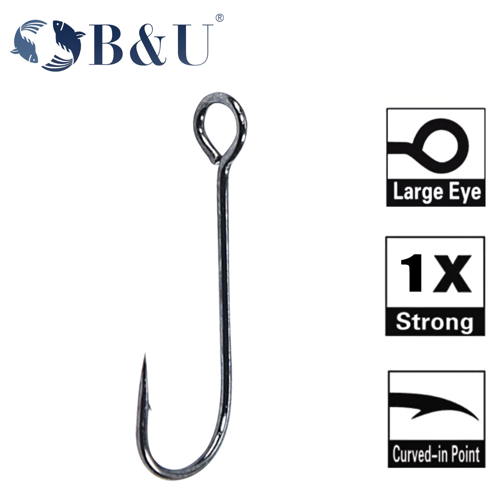 Fishing Hook Barbless - B&U 20 peças Anzóis de Pesca