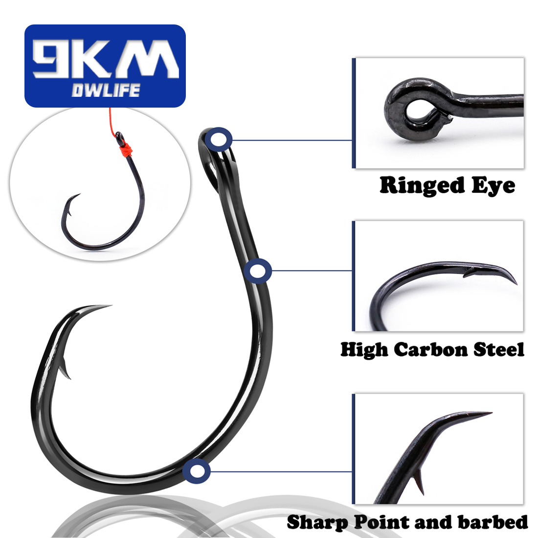 9KM 25-50 Peças Anzóis Circula - Fishing Hook Circle avaliação e preço