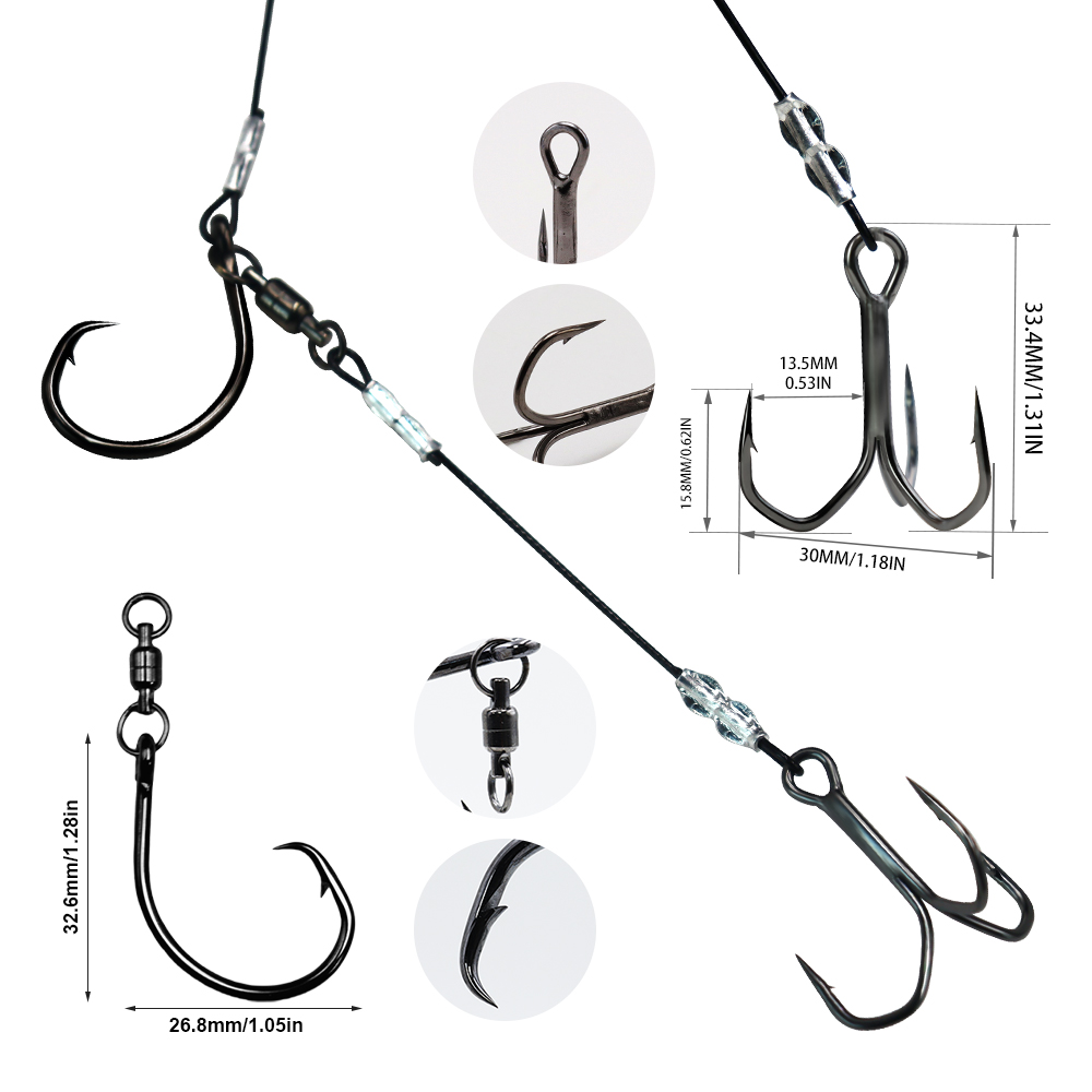 ZYZHE 1/3/5 peças de Rigs Stin - Fishing Hook Circle avaliação e preço