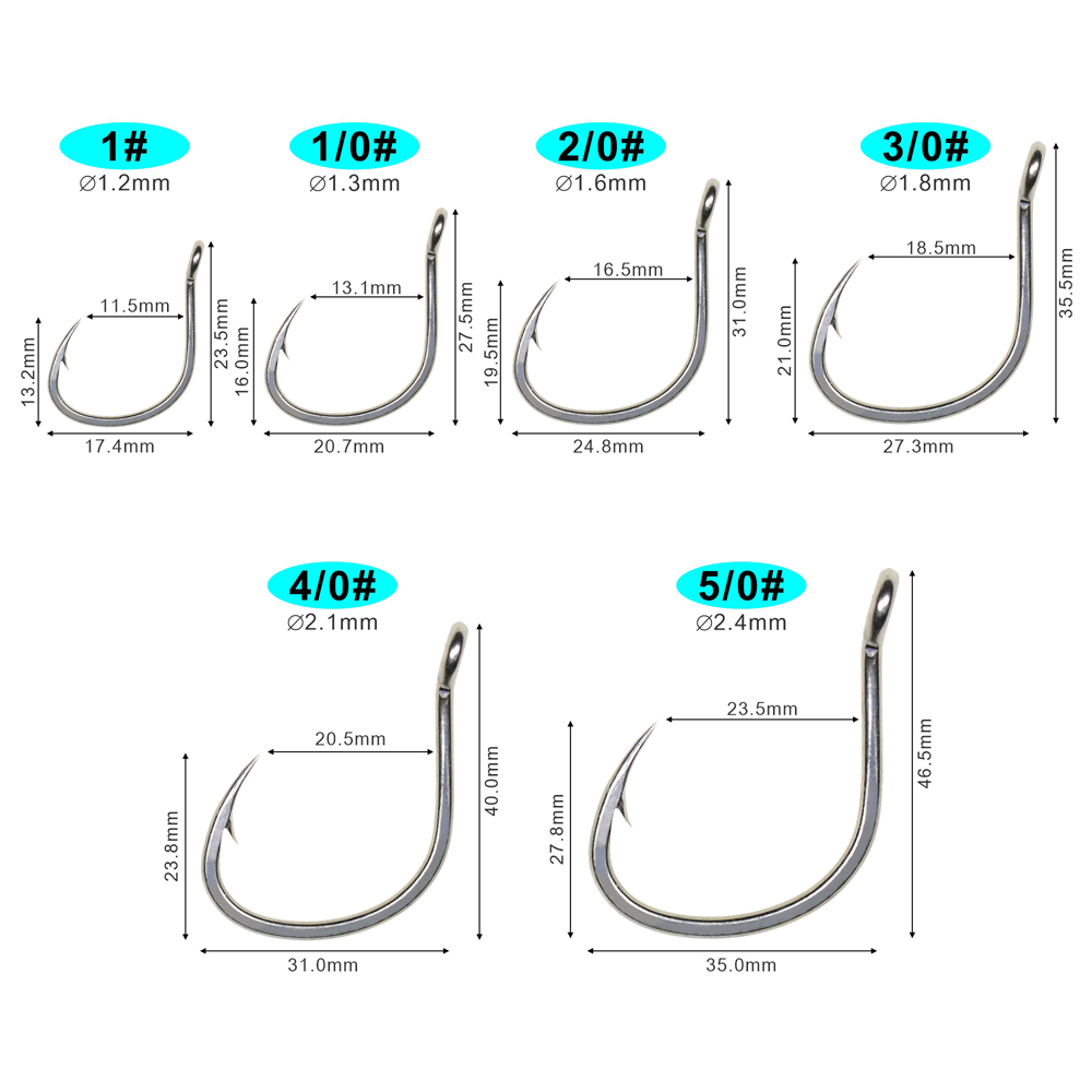 Icerio 10 pçs revestimento de  - Fishing Hook Offset avaliação e preço