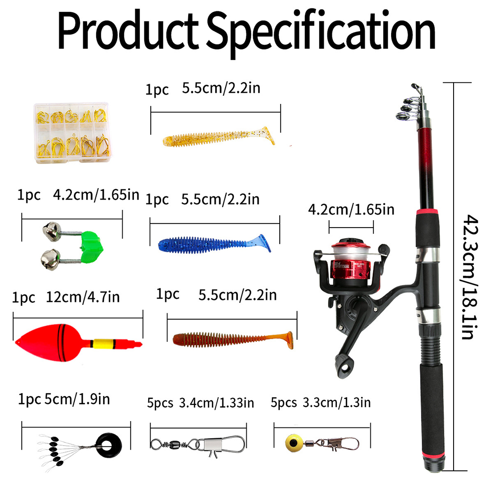 Conjunto de vara de pesca vara - Fishing Hook Box avaliação e preço