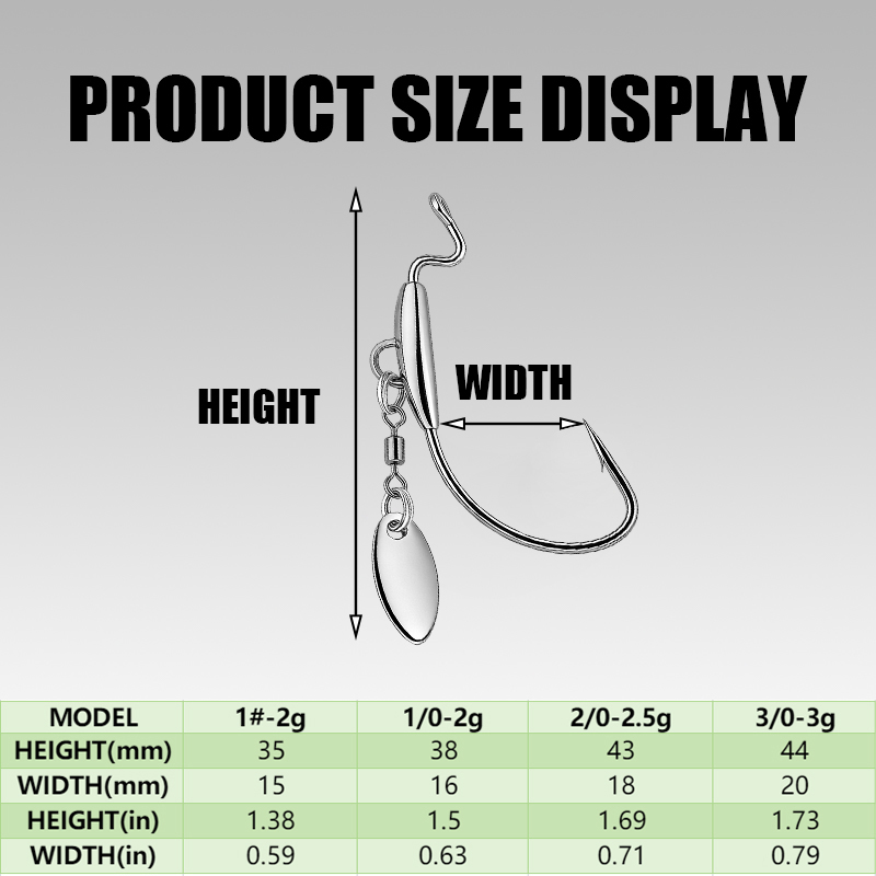 [TUODIAO] Conjunto de cabeças  - Fishing Hook Weedless avaliação e preço