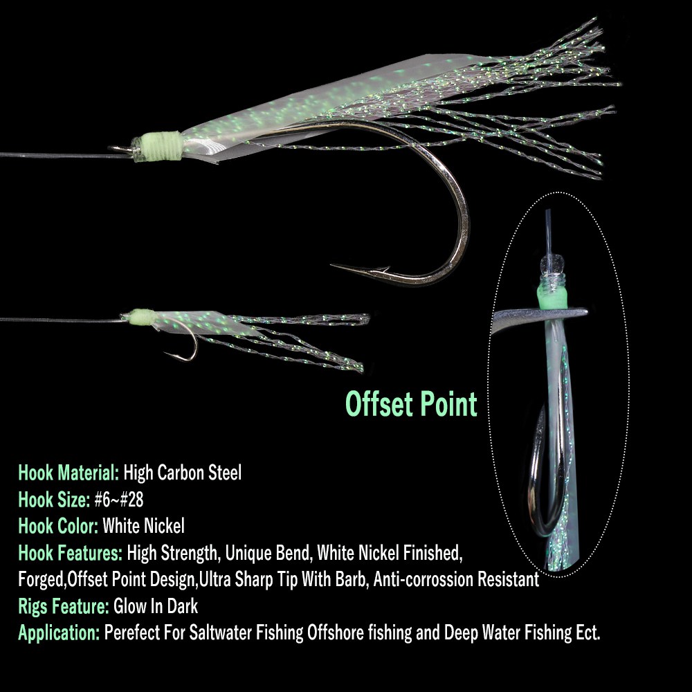 Wifreo 50pc luminoso simulado  - Fishing Hook Circle avaliação e preço