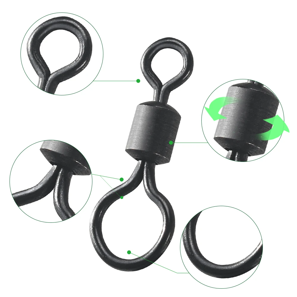 100 Peças Giradores de Pesca p - Fishing Hook Size avaliação e preço